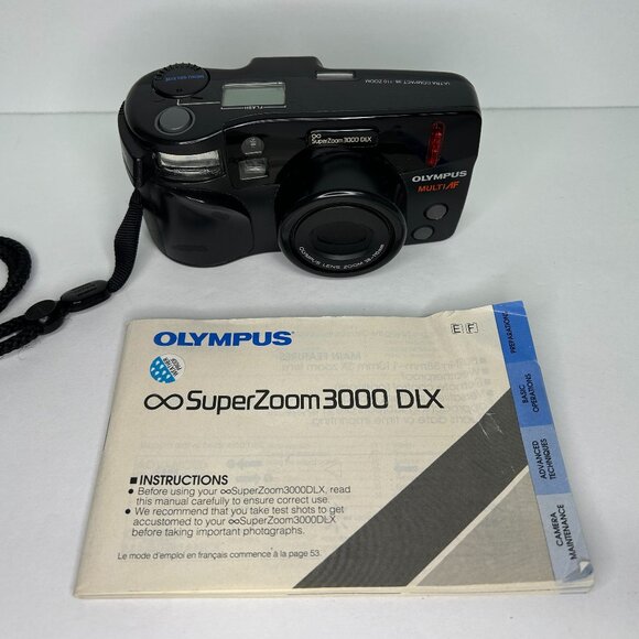 Olympus SuperZoom 3000 DLX Film Camera with 38-110mm Zoom Lens - Picture 2 of 9
